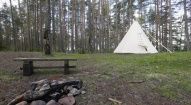 Эко-отель «Лес» Ленинградская область Типи с одной кроватью