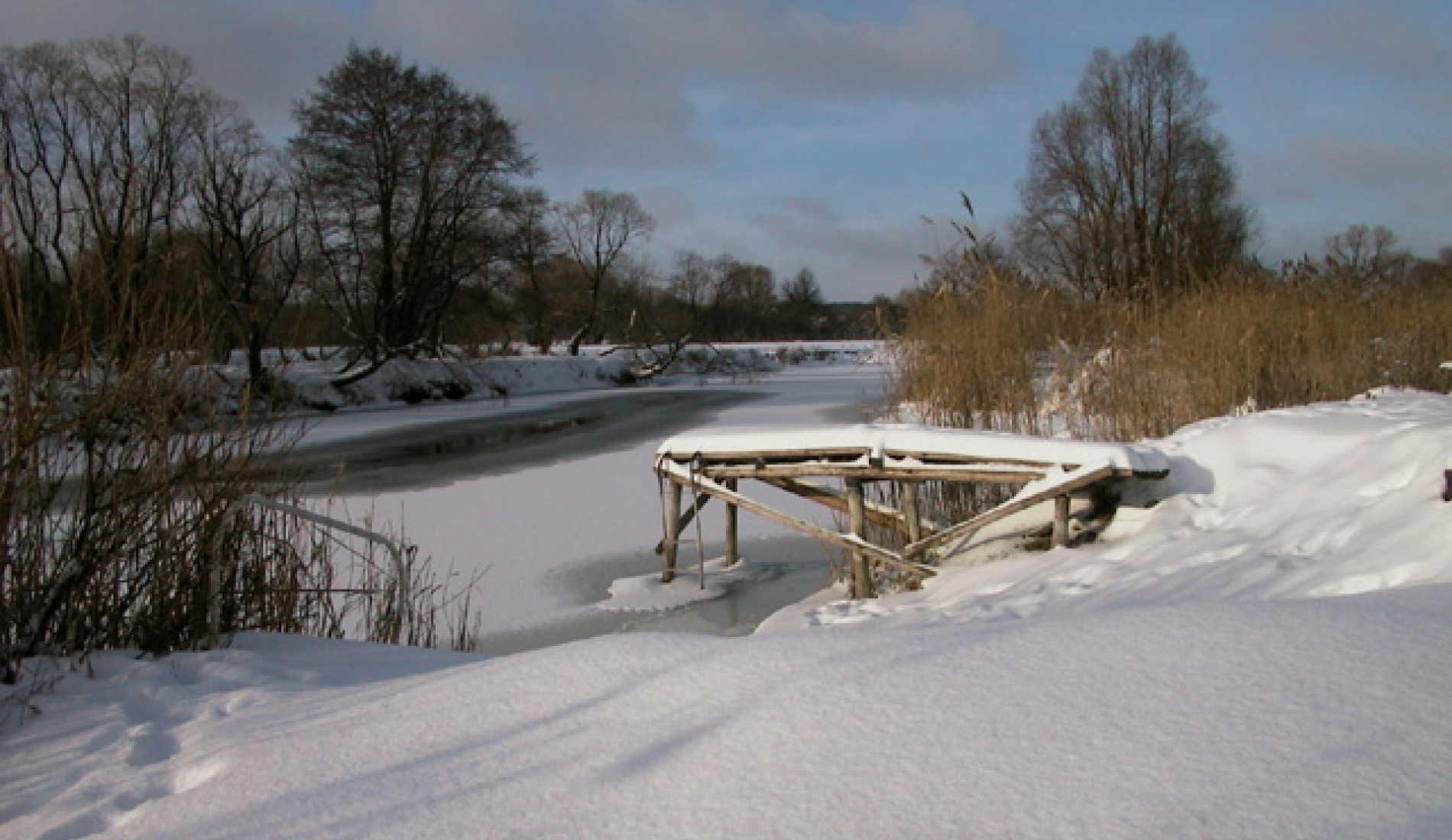 Река Нежеголь зимой Шебекино зимой