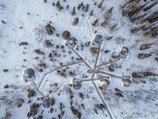 База отдыха «Лапландская деревня» Мурманская область Купольный шатер с панорамными окнами, фото 20_19