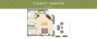  Санаторий "Арника" Ставропольский край Студия с террасой, фото 6_5